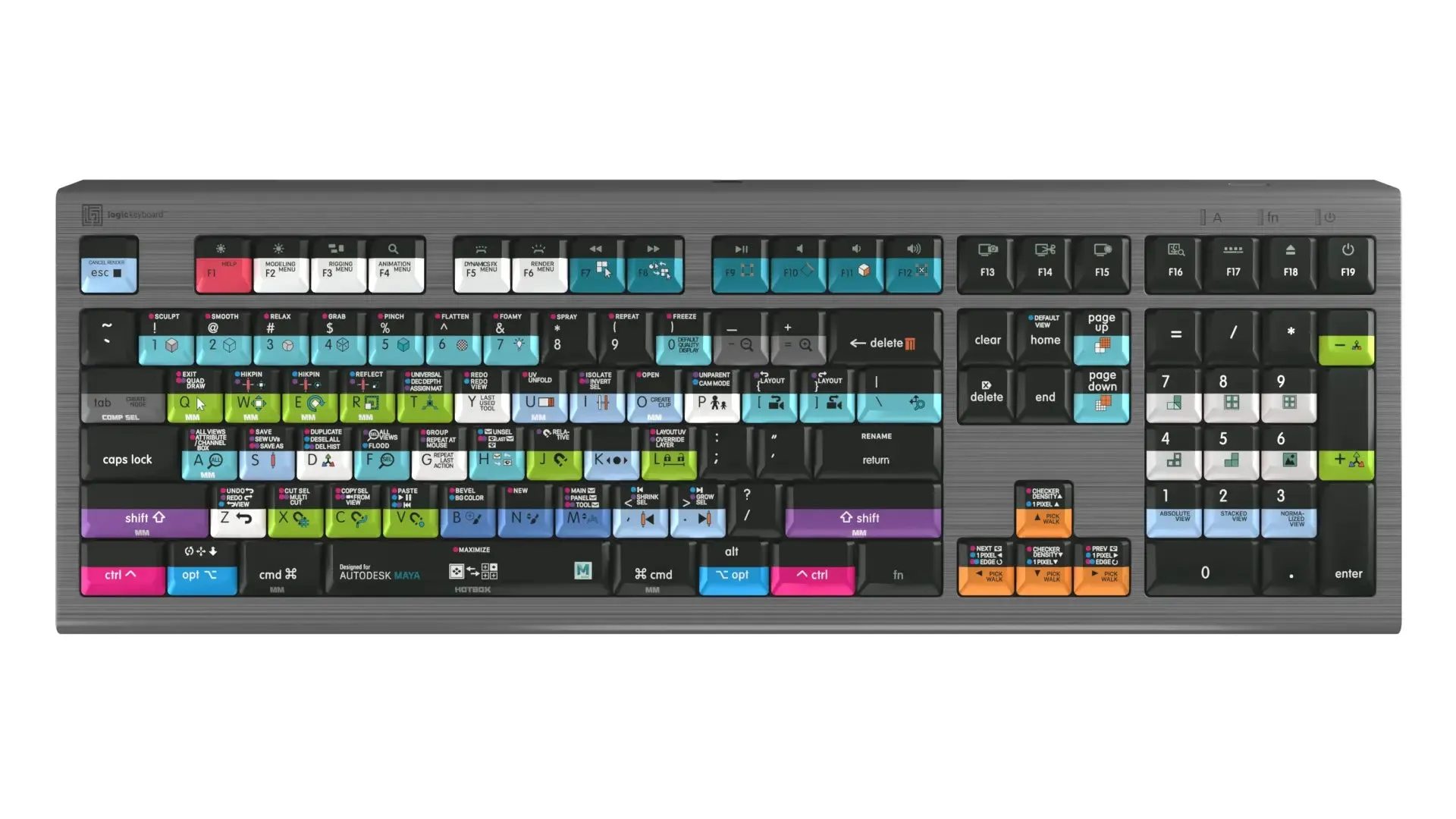 LogicKeyboard Autodesk Maya MAC Astra 2 US  LKB-MAYA-A2M-US