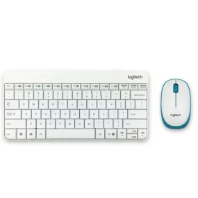 Logitech MK245 Nano Wireless Keyboard and Mouse Combo with 2.4GHz USB Receiver and 10m Wireless Range (Black, White)