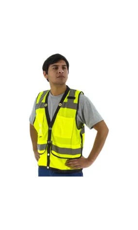 Majestic 75-3207 Hi-Vis Heavy Duty Mesh Vest, ANSI 2 R