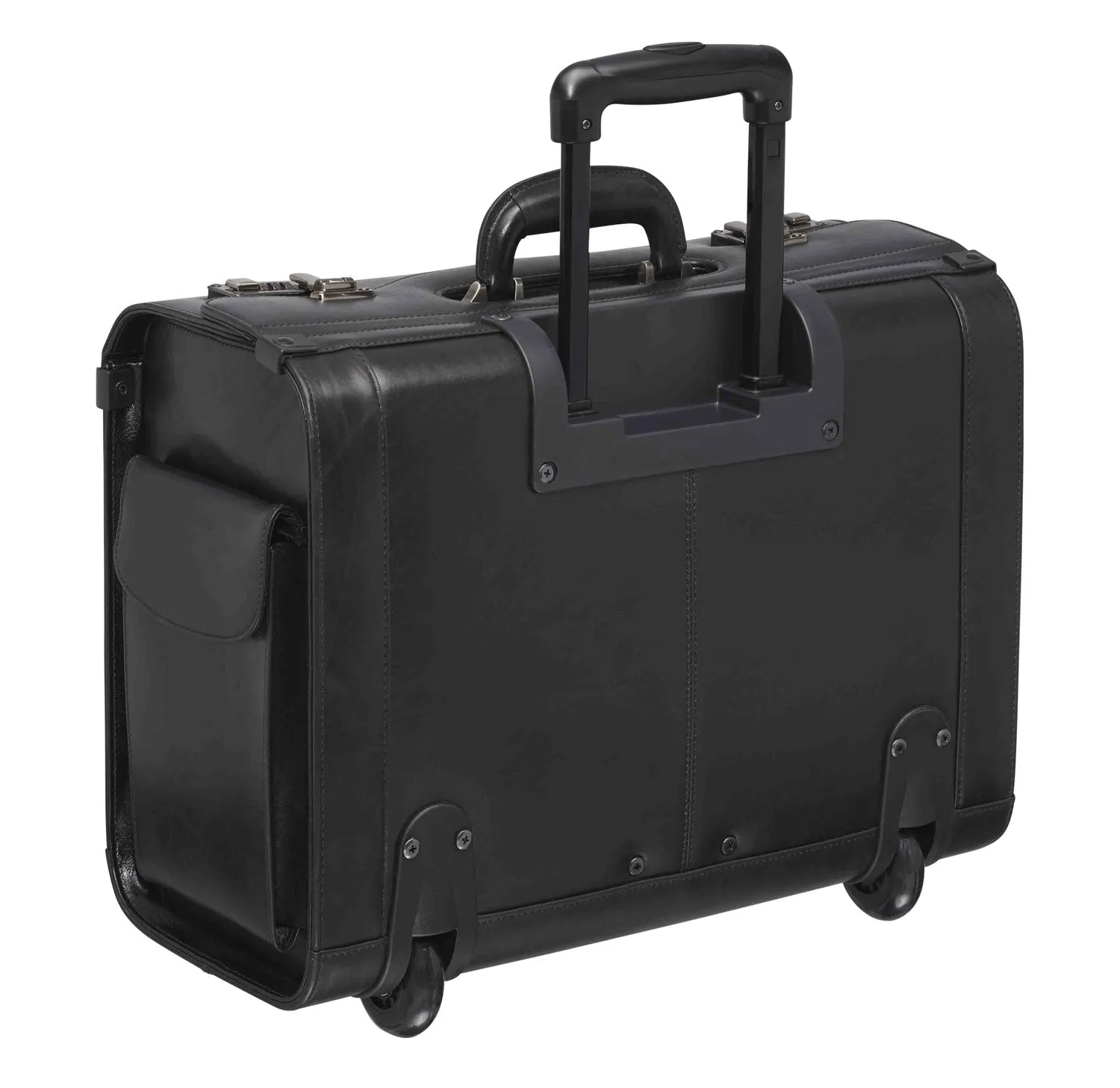 Mancini Leather Vanizia Deluxe Wheeled Catalog Case - Black