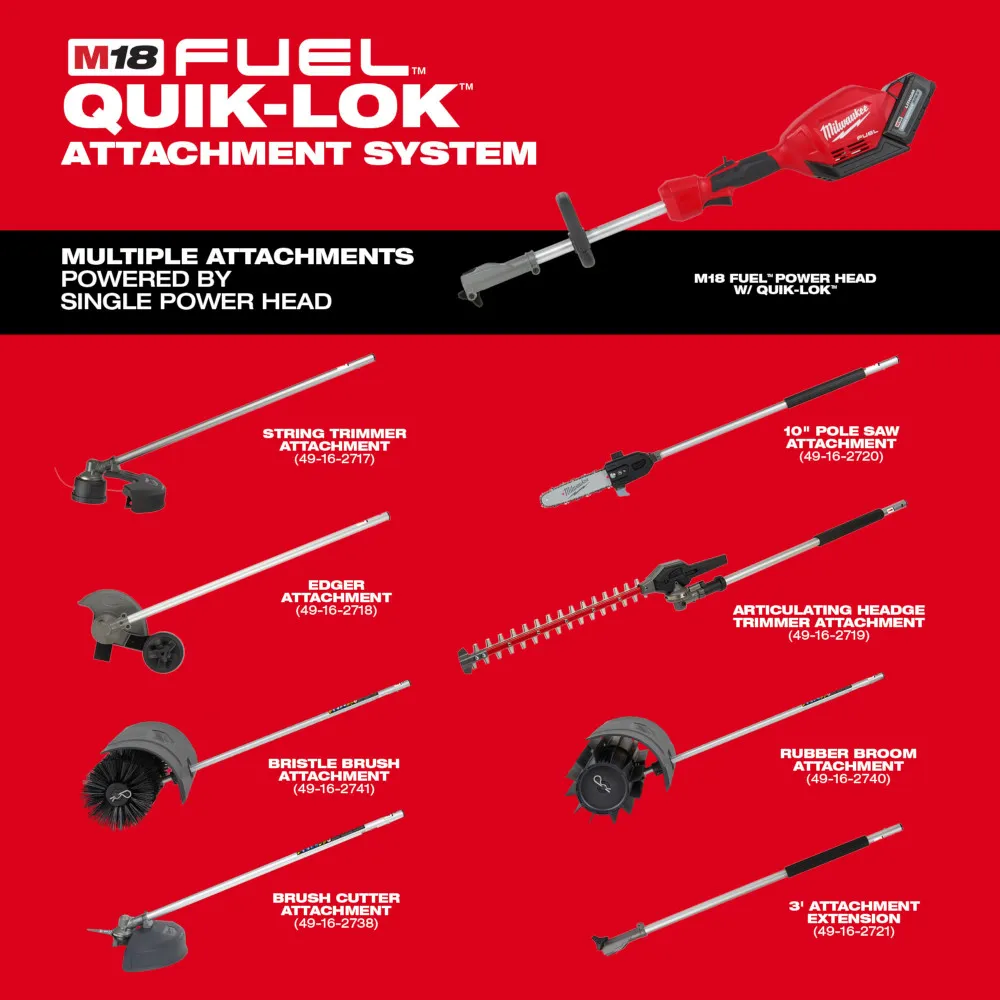 Milwaukee M18 Fuel Quik-Lok 3ft Attachment Extension