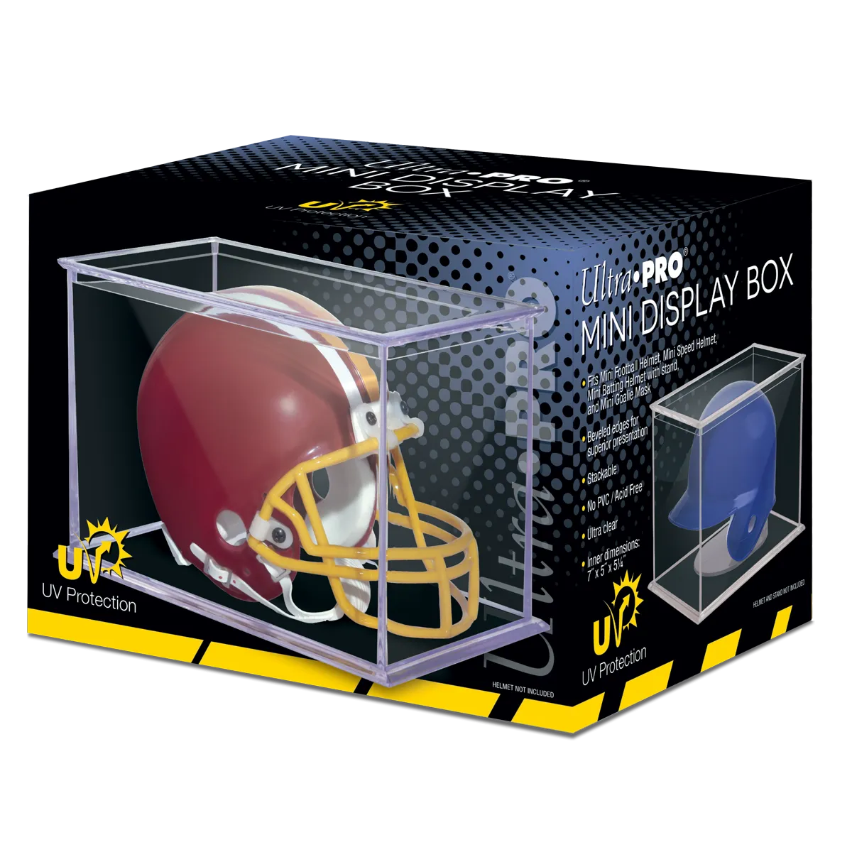 Mini Helmet & Figurines UV Display Case