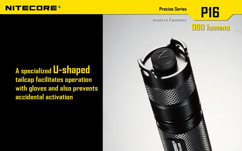 Nitecore P16 XM-L2 960 Lumen 1 x 18650 or 2 x CR123 Flashlight