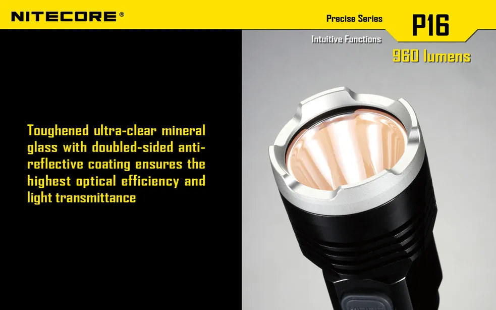 Nitecore P16 XM-L2 960 Lumen 1 x 18650 or 2 x CR123 Flashlight