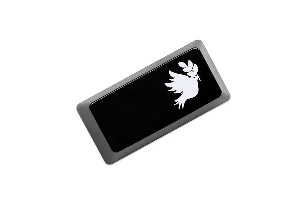 Novelty Shine Through Keycaps Peace Dove ABS Laser Etched back lit black red ESC Enter Backspace OEM Profile Peace and Love