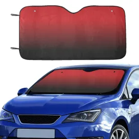 Ombre Windshield Sun Shade, Black Red Tie Dye Gradient funky Car Accessories Auto Vehicle Protector Window Visor Screen Cover Decor