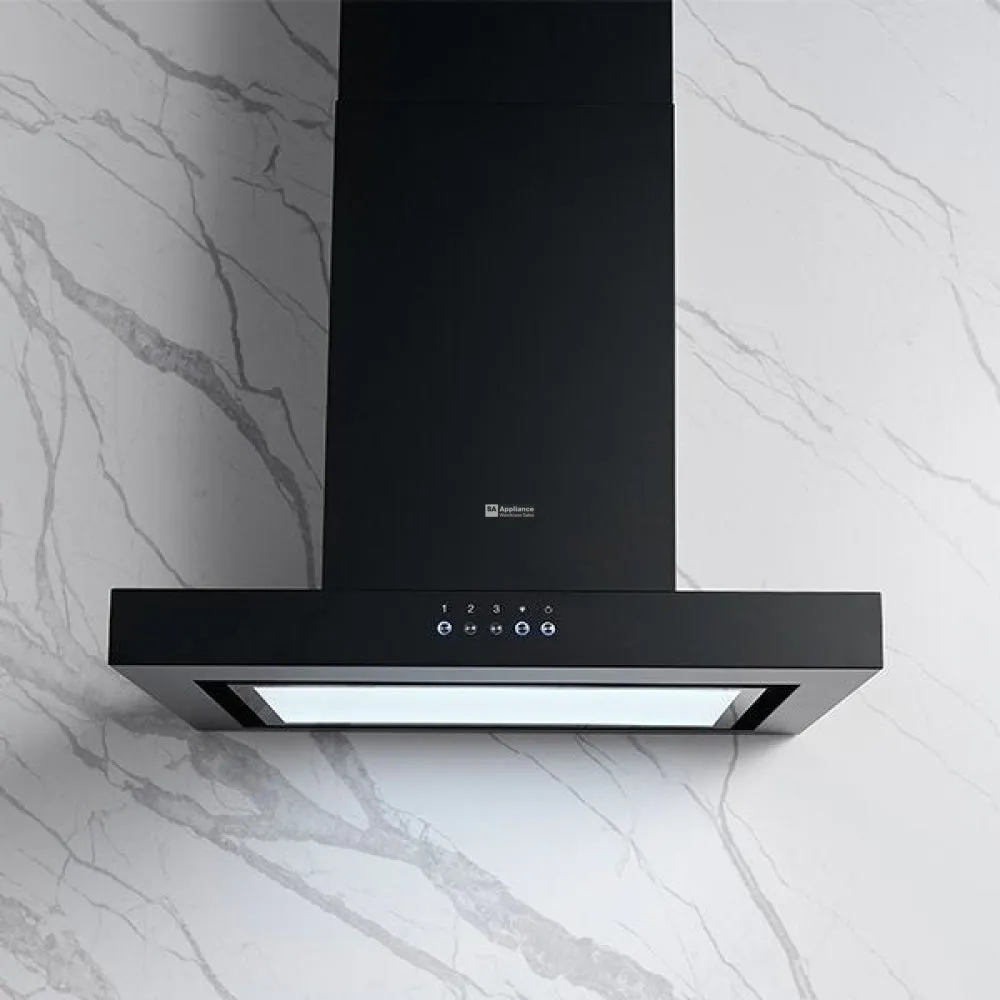 Omega ORC60MB 60cm Matte Black Canopy Rangehood - Special Order