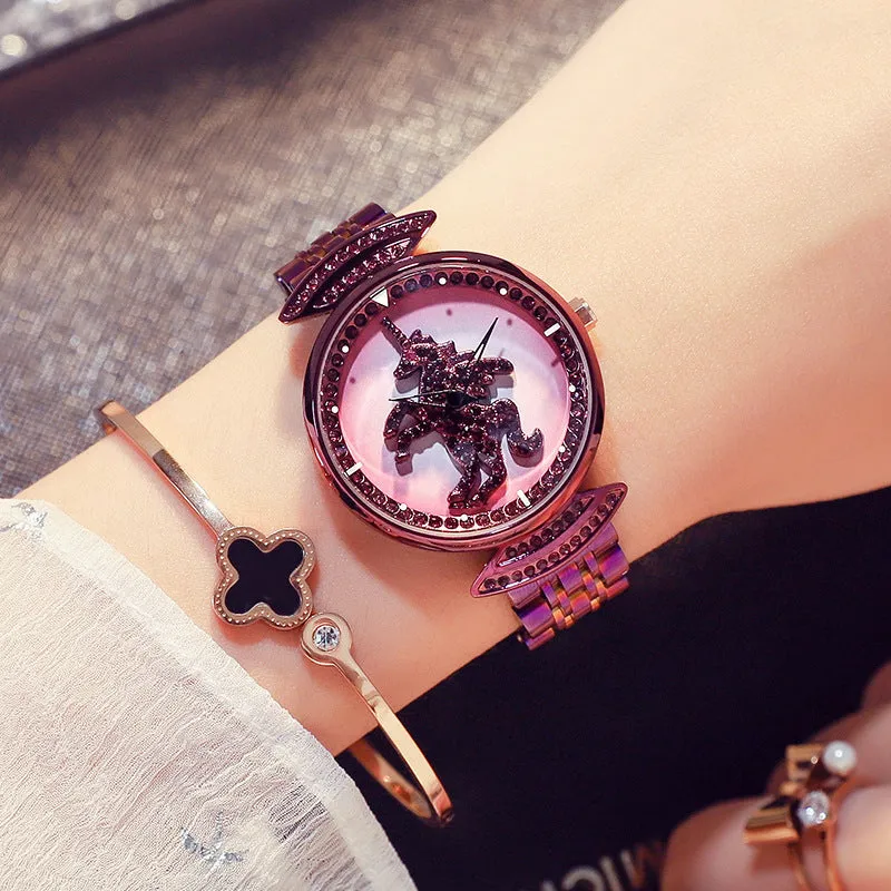 Personality Unicorn Pattern Women's Watch