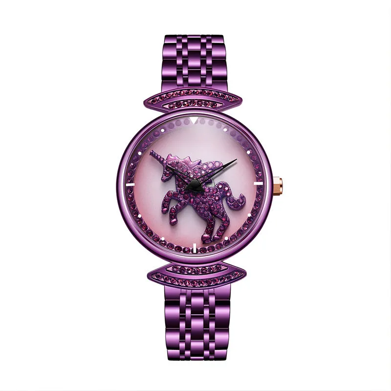 Personality Unicorn Pattern Women's Watch