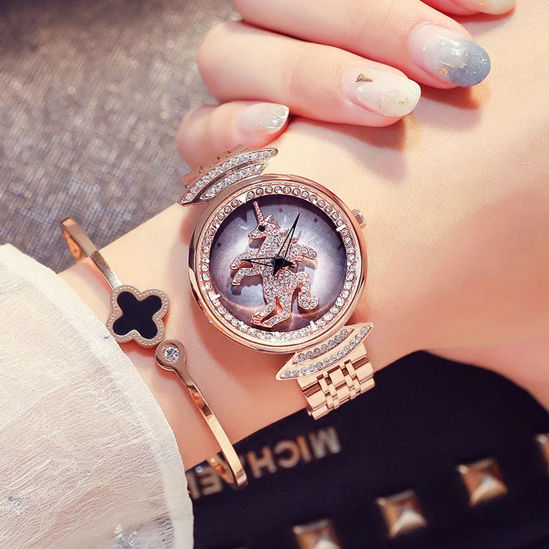 Personality Unicorn Pattern Women's Watch