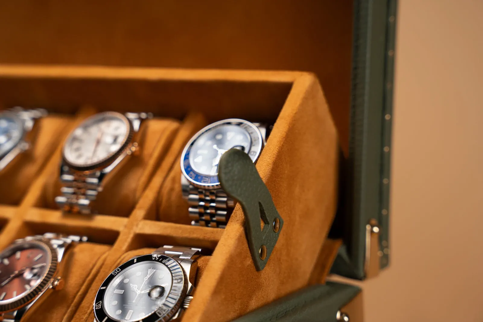 Petra Watch Case - Togo Khaki Green