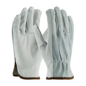 PIP 68-160SB/L Industry Grade Top Grain Leather Drivers Glove with Split Cowhide Back - Keystone Thumb