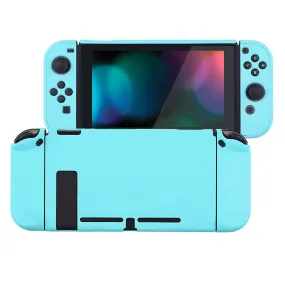 PlayVital Heaven Blue Back Cover for Nintendo Switch Console, NS Joycon Handheld Controller Separable Protector Hard Shell, Customized Dockable Protective Case for Nintendo Switch - NTP313