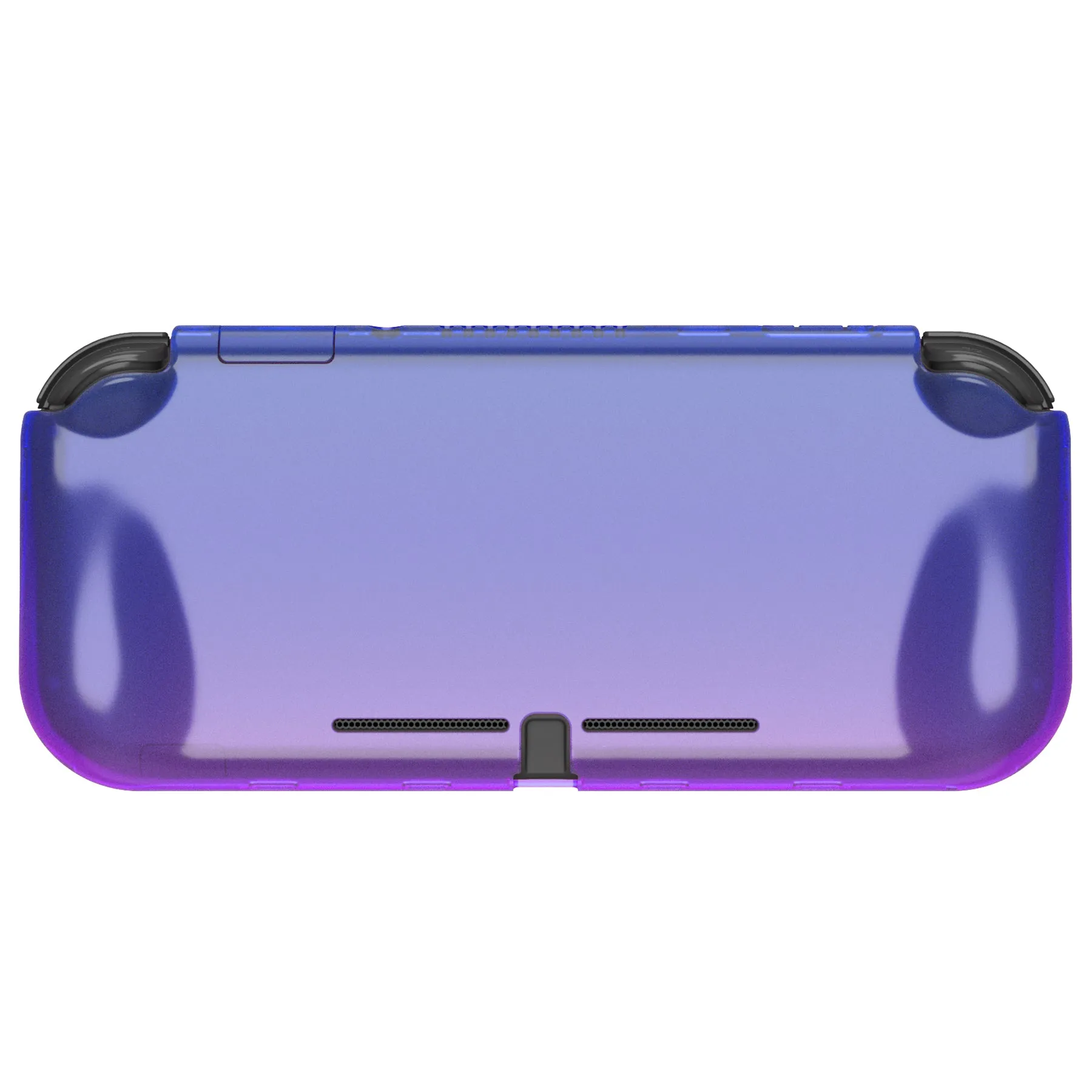 PlayVital ZealProtect Protective Case for Nintendo Switch Lite, Hard Shell Ergonomic Grip Cover for Switch Lite w/Screen Protector & Thumb Grip Caps & Button Caps - Gradient Translucent Bluebell - PSLYP3011