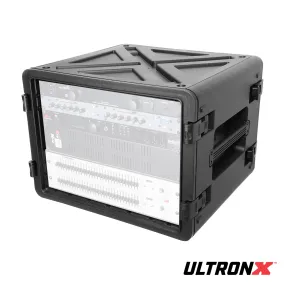 ProX XM-8U UltronX Watertight 8U Rack Space Molded Plastic Case - 18" Depth Front Rail to Rail