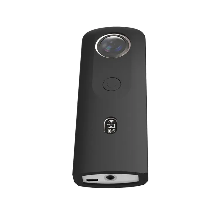 PULUZ Silicone Protective Case with Lens Cover for Ricoh Theta SC2 360 Panoramic Camera(Black)