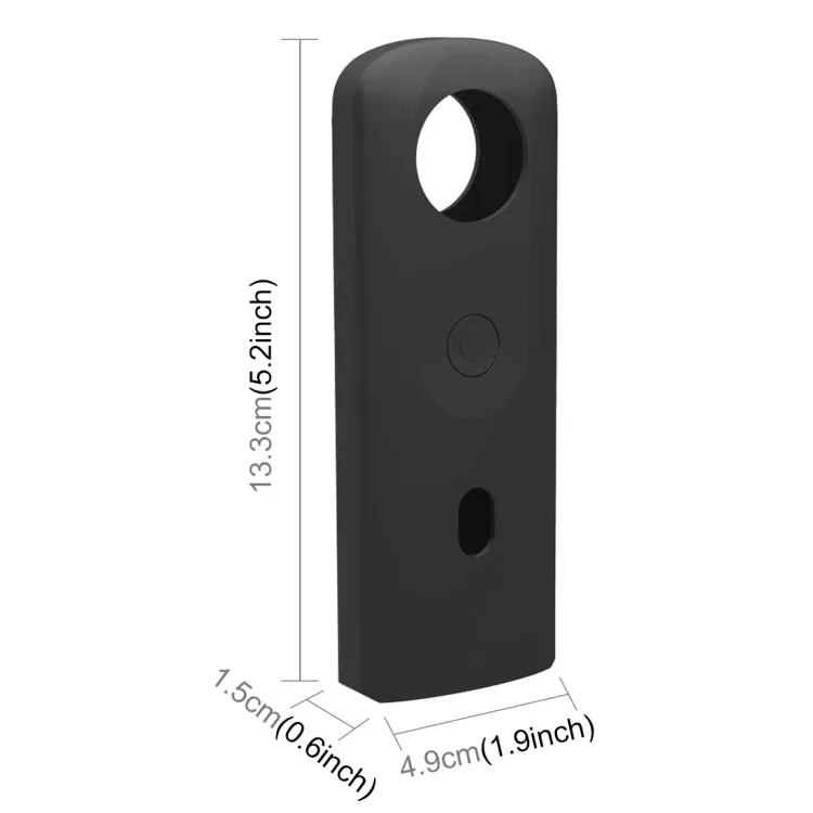 PULUZ Silicone Protective Case with Lens Cover for Ricoh Theta SC2 360 Panoramic Camera(Black)