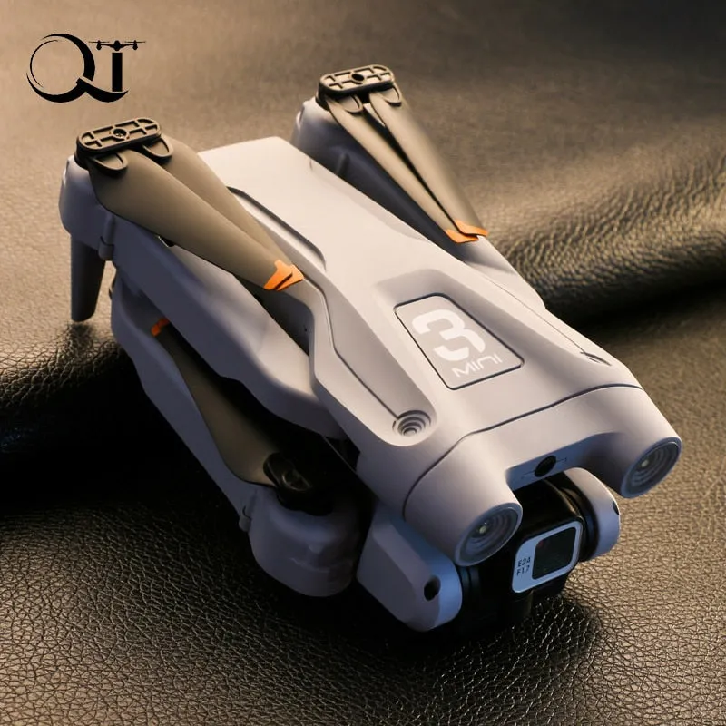 QJ New MINI4 Dual Camera Drone 2.4GHz WIFI FPV Obstacle Avoidance Fixed Height Four Axis Folding Remote Control Helicopter