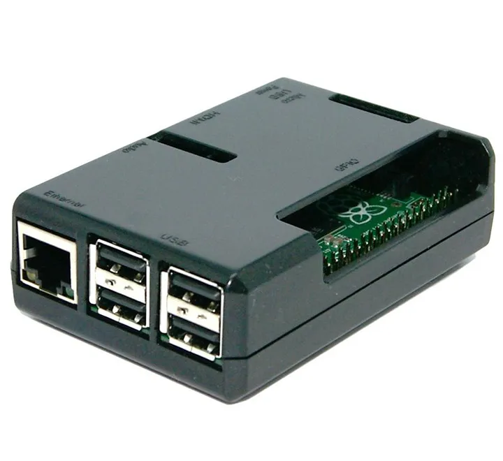 Raspberry Pi 2, 3, 3B  Open Case, Black