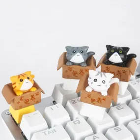 Resin Keycaps Anime Cat Key Caps For Custom Mechanical Keyboard