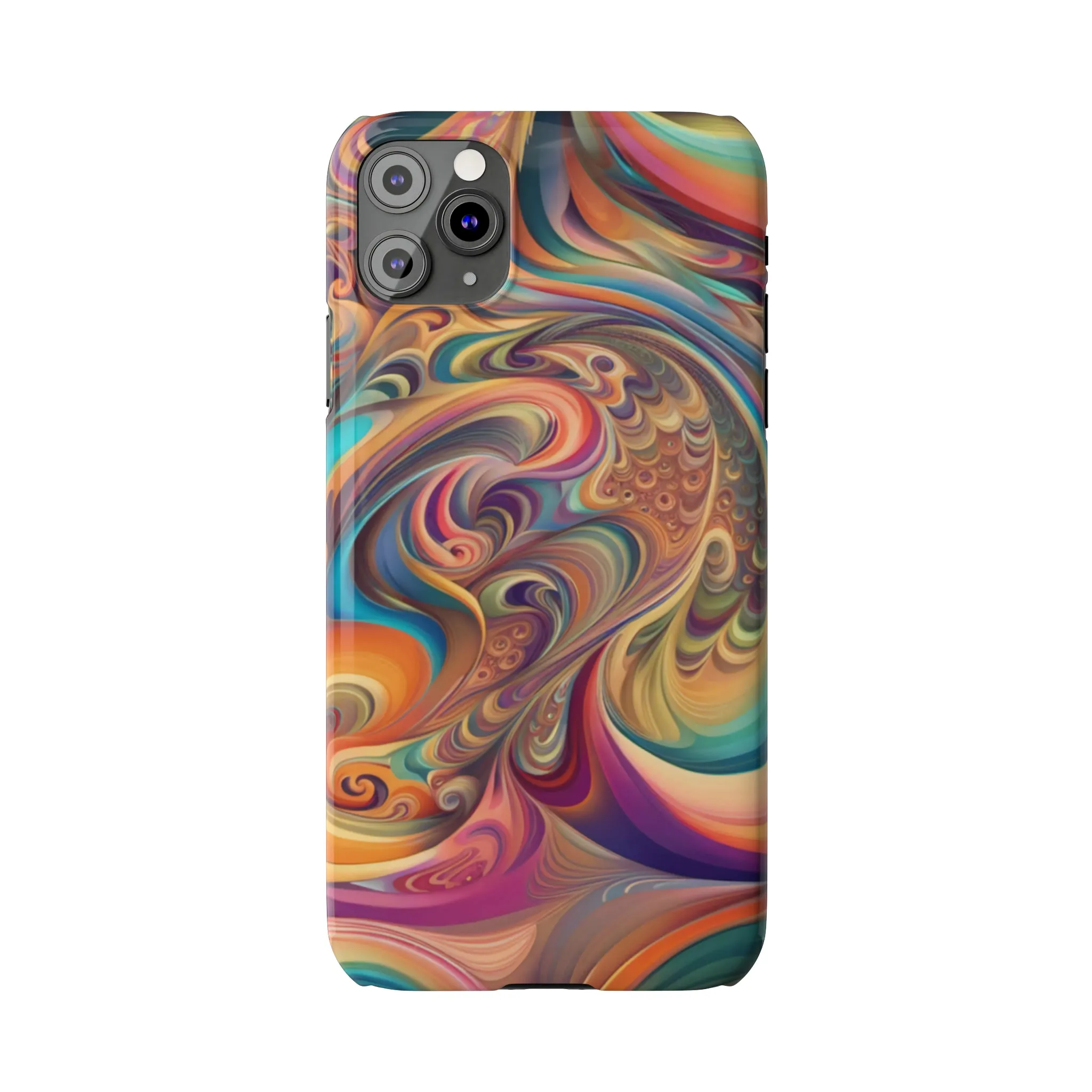 Retro 70's Design Sleek Elegance Wireless-Charging Compatible Phone Case Slim Phone Case compatible with over 20 iphone models