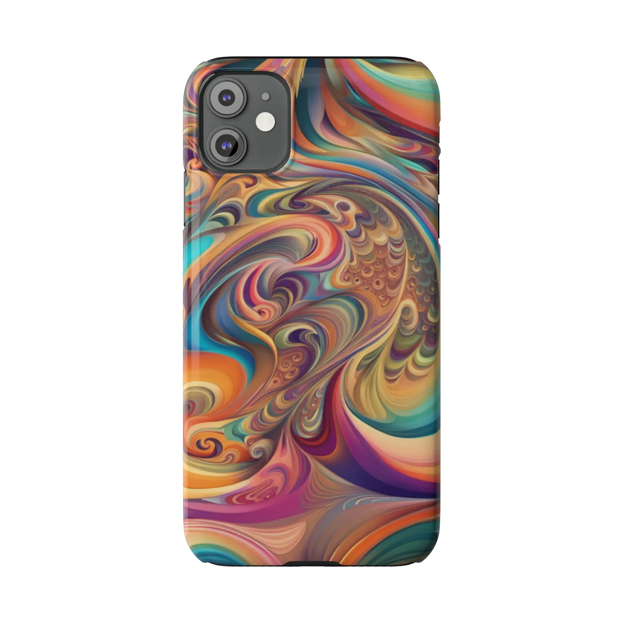 Retro 70's Design Sleek Elegance Wireless-Charging Compatible Phone Case Slim Phone Case compatible with over 20 iphone models