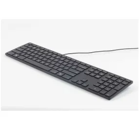 RGB Backlit Wired Aluminum Keyboard for PC - Black