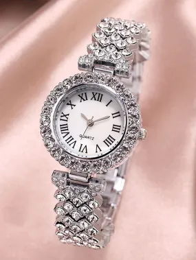 Rhinestone Decor Quartz Watch