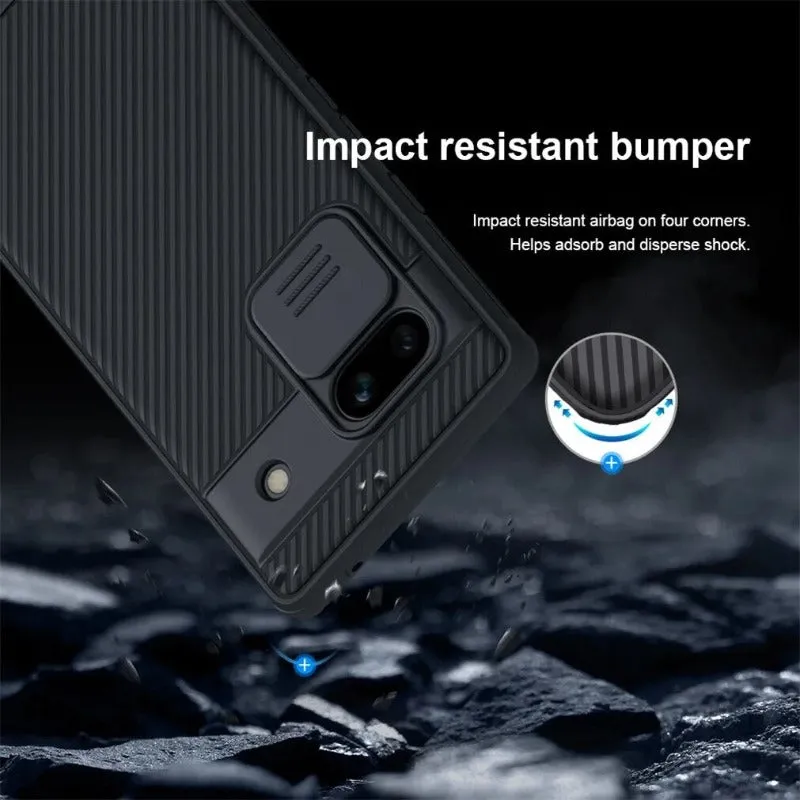 Rugged Hybrid Case For Google Pixel 7A Slide Camera Cover Non-Slip Shockproof