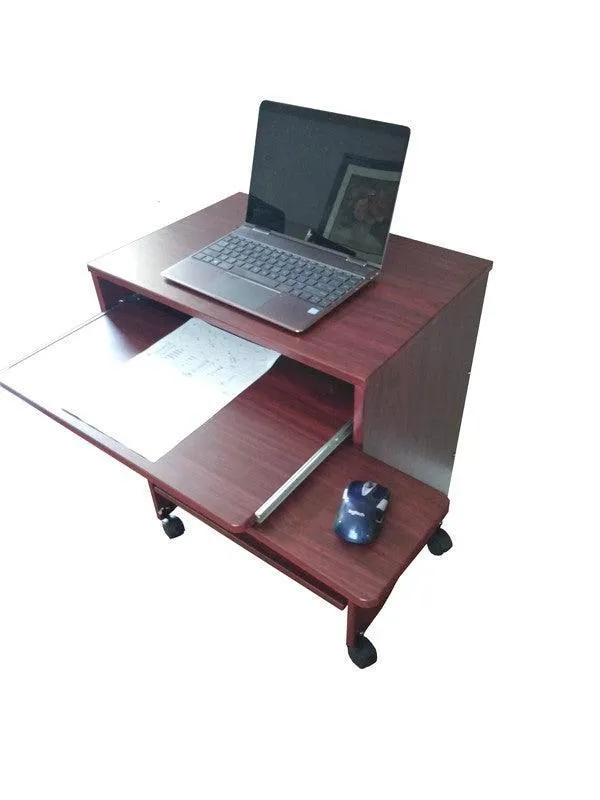 S2326 24" Compact Small Computer Desk with keyboard tray, sliding printer shelf & mouse tray. Small spaces, Home-Office.