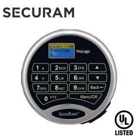 SECURAM - ProLogic L02 Electronic Safe Keypad - Optional Lock Bodies - UL Listed - Chrome