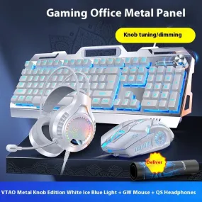 Silver Eagle V2G5 Mechanical Feeling Metal Keyboard Mouse Headset Three-piece Suit