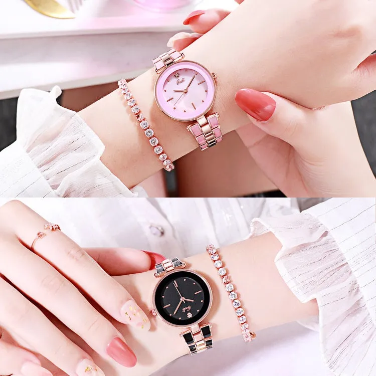 Simple Dial Steel Strap Women's Watch