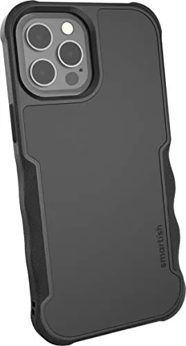 Smartish iPhone 12 Pro Max Armor Case - Gripzilla [Rugged   Protective] Slim Tough Grip Cover - Black Tie Affair