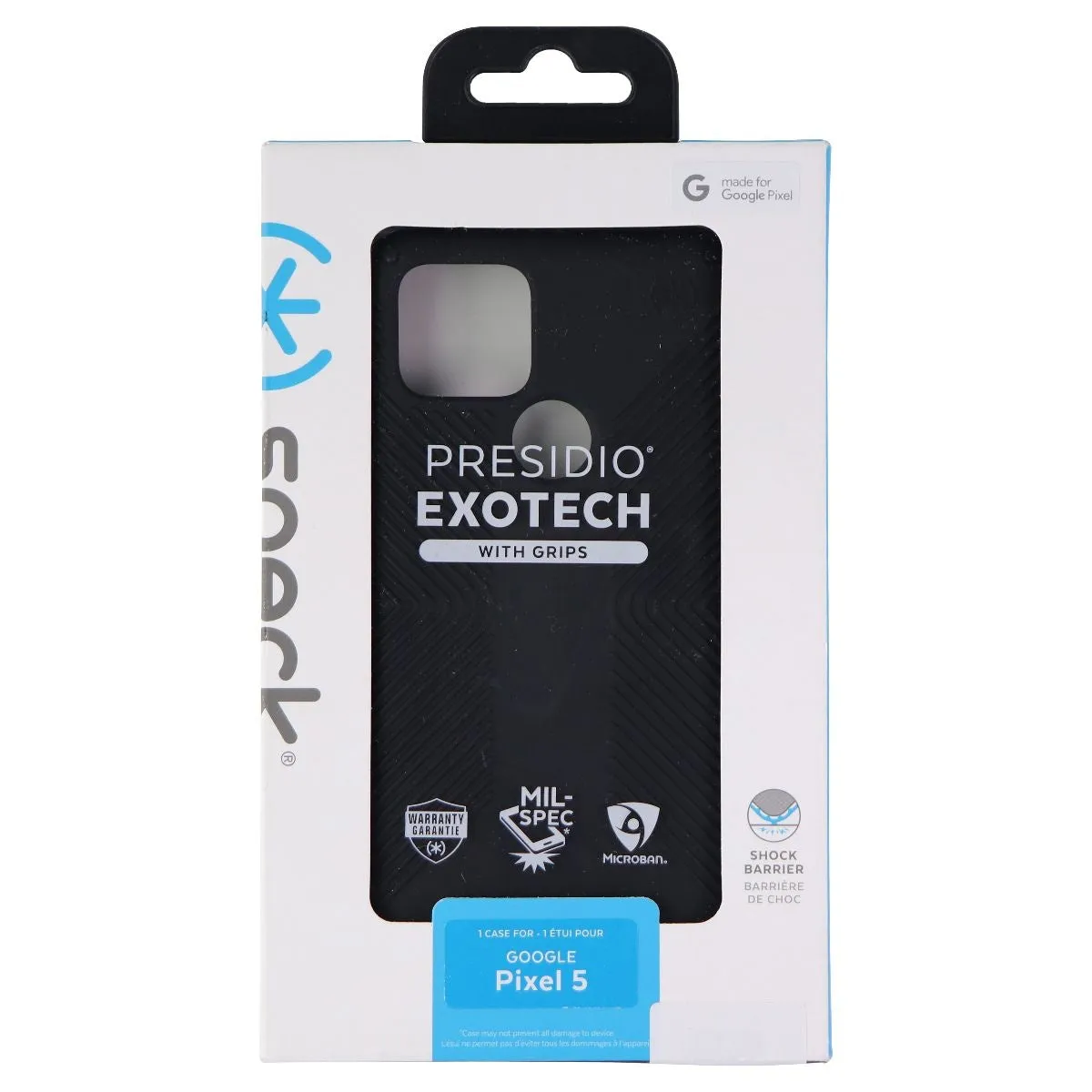 Speck Presidio Exotech Series Case with Grips for Google Pixel 5 - Black