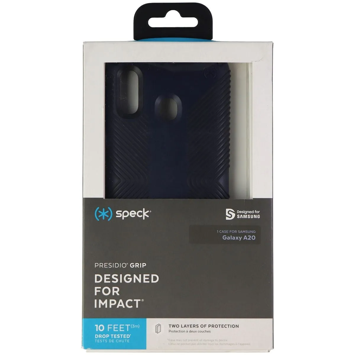 Speck Presidio Grip Series Case for Samsung Galaxy A20 - Eclipse Blue / Black