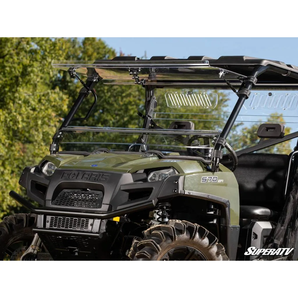 SuperATV Polaris Ranger 800 Scratch-Resistant Flip Windshield