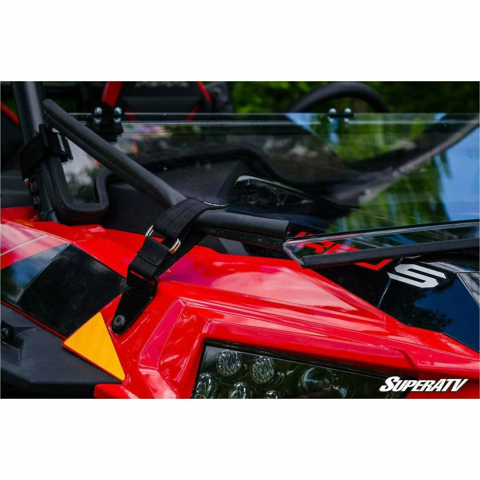 SuperATV Polaris RZR XP Turbo S Scratch Resistant Flip Down Windshield