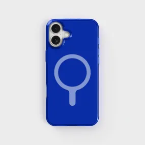 Tinted-Cobalt Blue Clear Phone Case with White MagSafe & FREE Cable | CLRPRTCT™