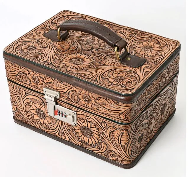 Tooled Leather Jewelry Case