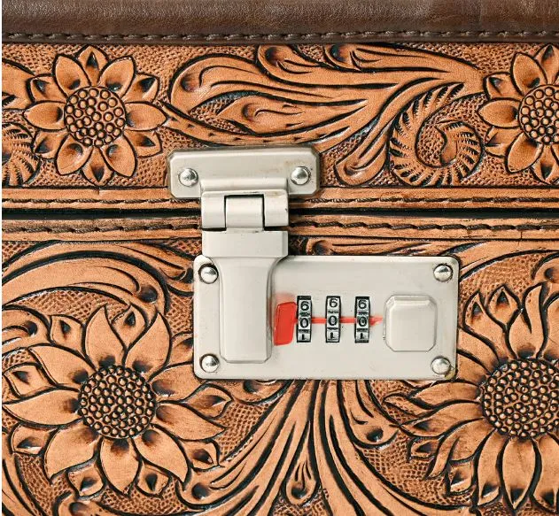 Tooled Leather Jewelry Case