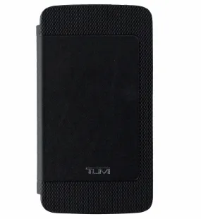 Tumi Premium Leather Wallet Folio Case Cover for Motorola Droid Turbo2 - Black