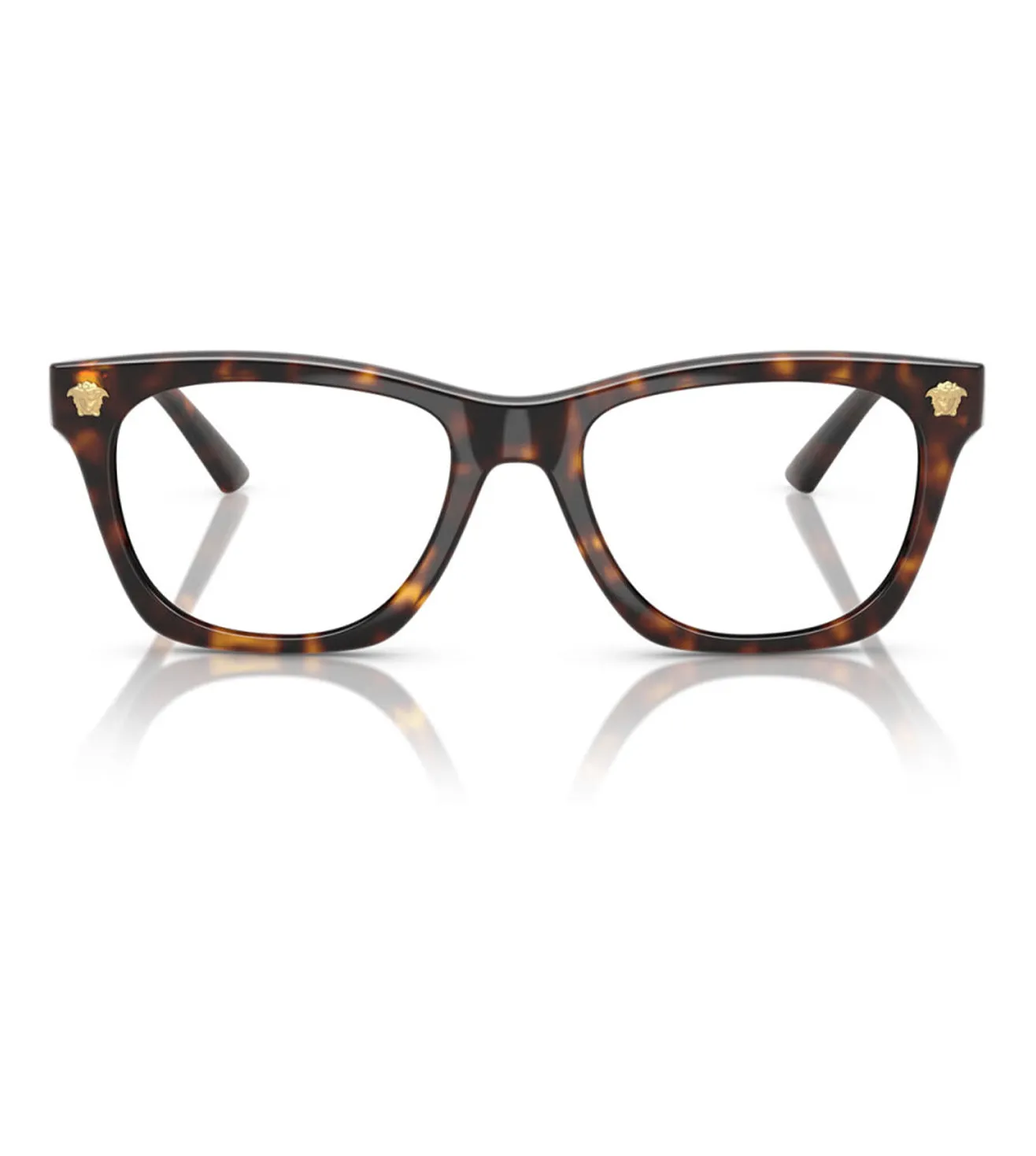 Versace Men's Havana Square Optical Frame