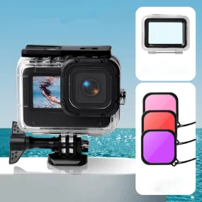 Waterproof Case   Touch Back Cover   Purple Red Pink Lens Filter for GoPro HERO10 Black / HERO9 Black