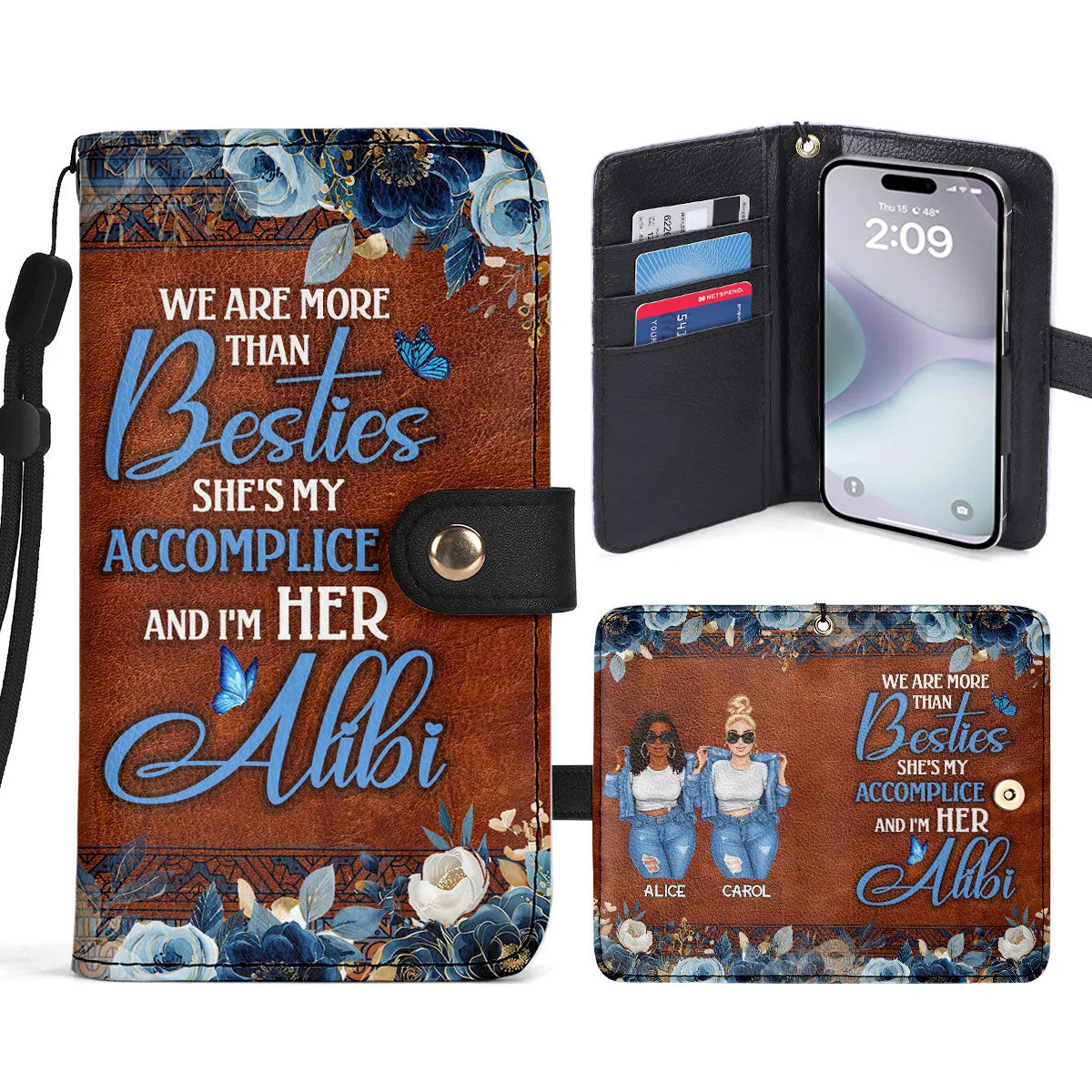 We Are More Than Besties - Personalized Wallet Case