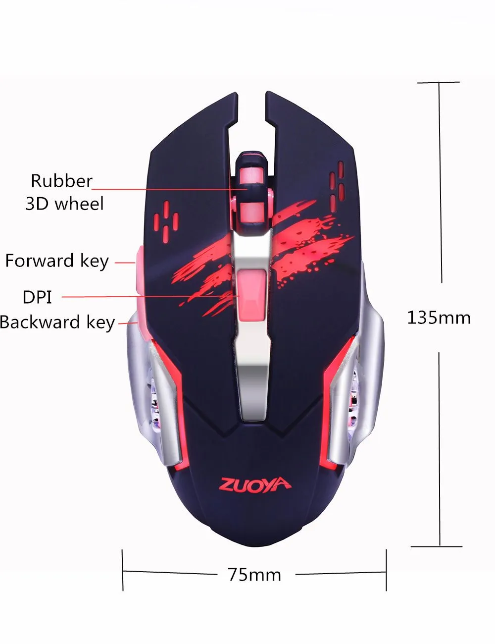 Wired Light RGB PC Gaming Mouse