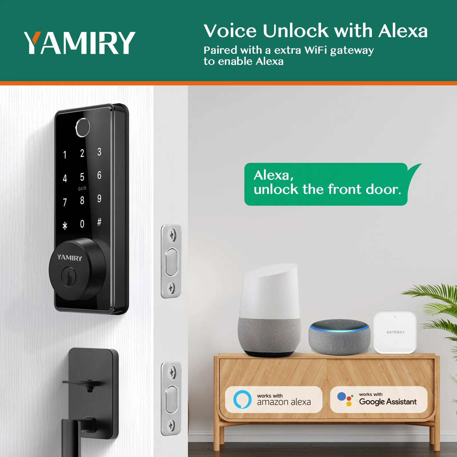 YAMIRY Smart Deadbolt Door Lock T15B