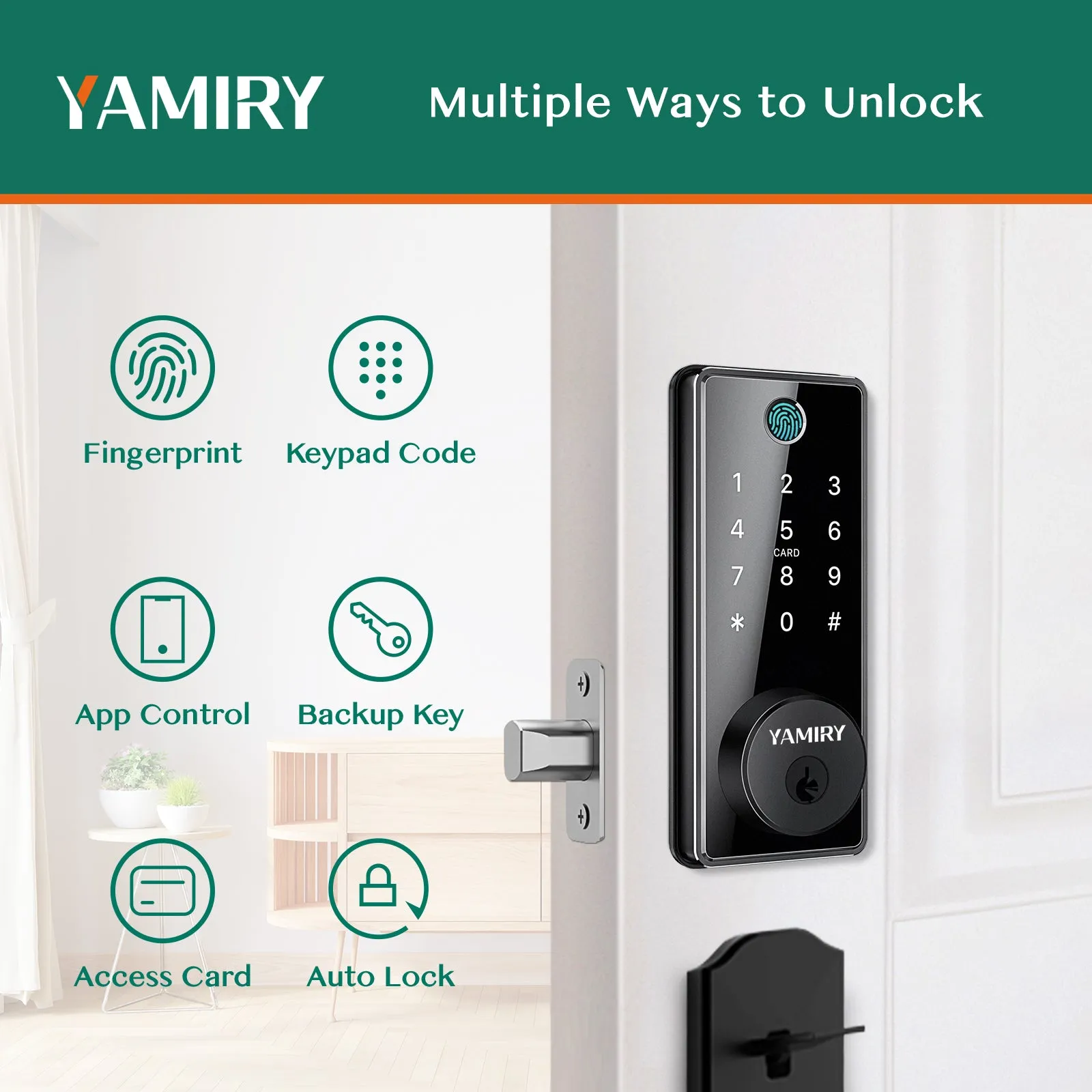 YAMIRY Smart Deadbolt Door Lock T15B