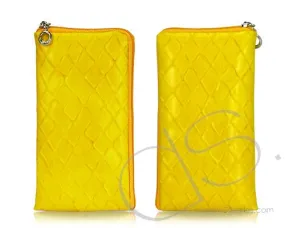 Zipper Series Leather Pouch iPhone 5 and 5S Case - Yellow